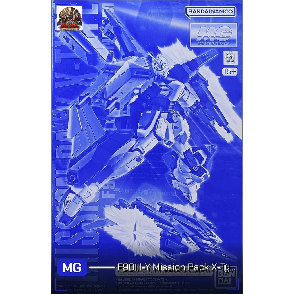 [พร้อมส่ง] ***กล่องมีตำหนิ*** Premium Bandai MG 1/100 F90III-Y Mission Pack X-Type For F90III-Y Clus