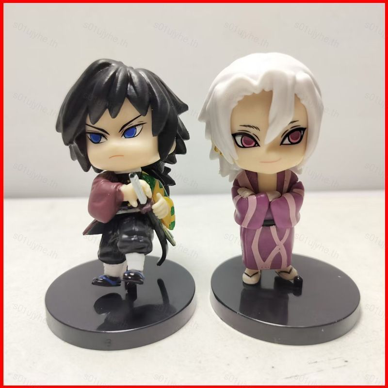 6 ชิ้น Demon Slayer Daki Gyutaro Tengen Uzui Action Figure อะนิเมะคอลเลกชันเดสก์ท็อปเครื่องประดับ