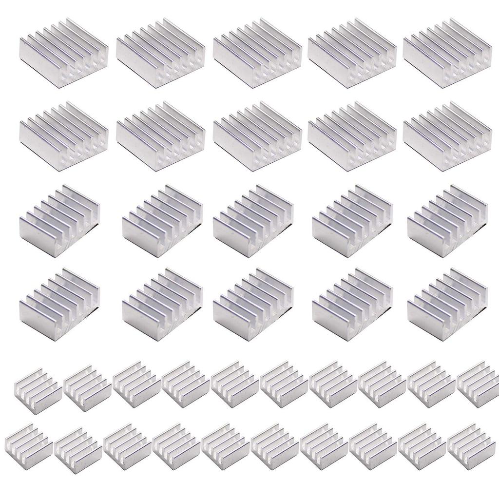 40 ชิ้น Raspberry Pi 4 Heatsink Kit สําหรับ Raspberry Pi B+ 2/3/4/5 | พร้อมเทปกาวนําความร้อน,ระบายคว