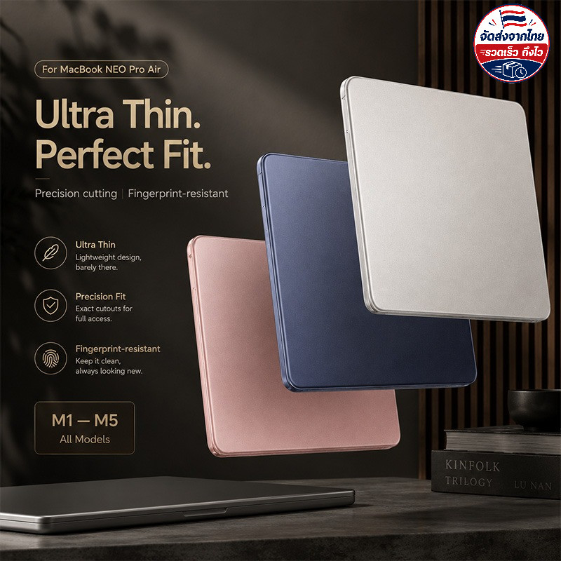 เคส Macbook บางเฉียบ NEO PRO Air 13 14 15 16 นิ้ว M1 M2 M3 M4 M5 2026 เคสแข็งคริสตัลเคลือบ