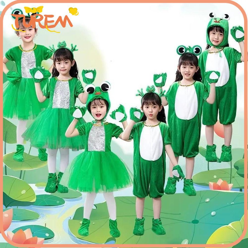 อนาคต เด็กกบเครื่องแต่งกาย,สีเขียวเทศกาลพรรคสัตว์การ์ตูนเครื่องแต่งกาย,แฟชั่นบทบาทเล่นน่ารักเต้นรําเครื่องแต่งกายคอสเพลย์เด็กหนุ่มๆสาวๆ