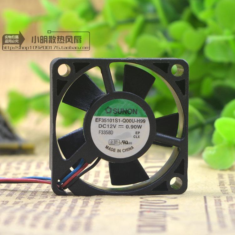 SUNON EF35101S1-Q00U-H99 12V 0.90 W 3510 3.5CM 3 สายพัดลมระบายความร้อน