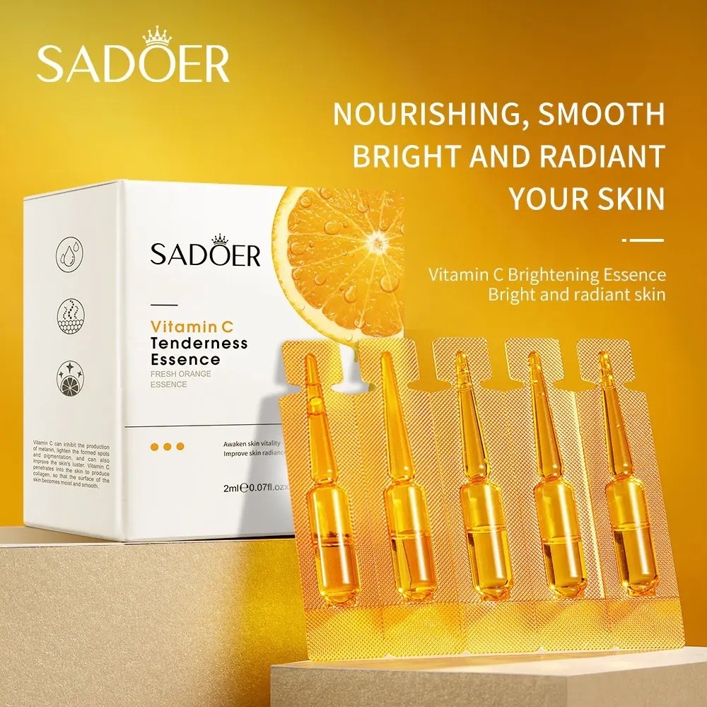 ROREC SADOER วิตามินซี Tenderness Essence Fresh Orange Essence Hydrating Moisturizing 2ml x 20pcs B7