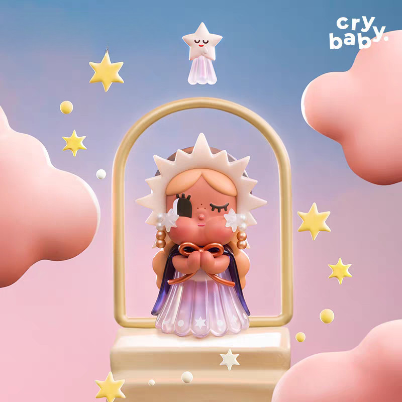 Secret CRYBABY CRYING to THE MOOM Series น่ารักรุ่นรูปแกะสลักของเล่นของขวัญเด็กผู้หญิง公仔-Wallity Star款 ซ่อน DLVR