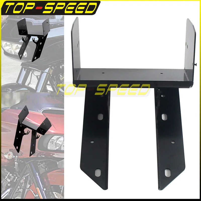 To Front Fairing Radio Mount Bracket Audio Holder For Harley Touring FLTR Road Glide 98-2013 Motorcy