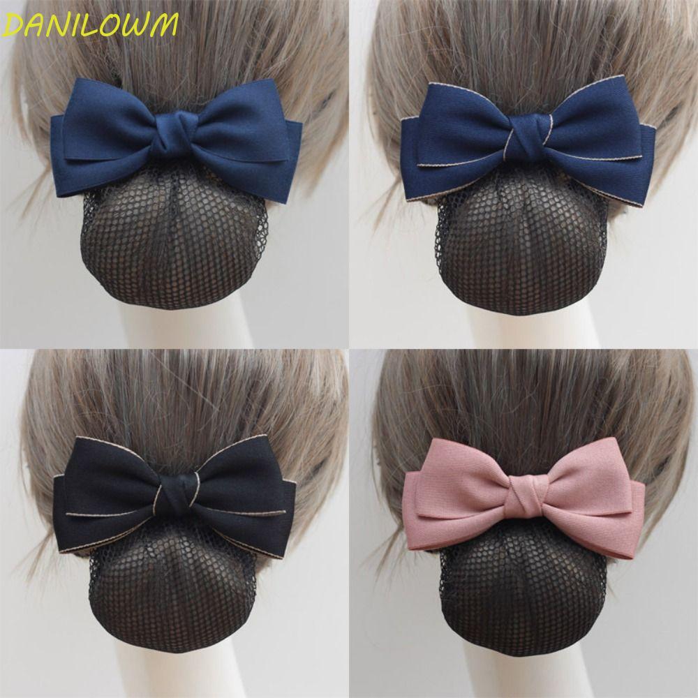 DANILOWM Bowknot Spring Clip, Ribbon Korean Style Bun Snood, Fashion Hair Accessories Hairpin Barret