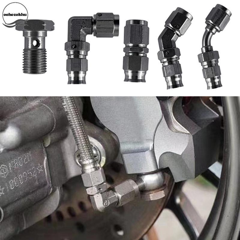 Ooh รถรถจักรยานยนต์ท่อเบรคไฮดรอลิกหมุน Banjo Fitting Turbo Oil Line อุปกรณ์