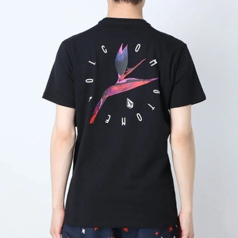 พร้อมส่ง Volcom Bird Print Alphabet Outdoor Surfing Crew Neck Mens 100% Cotton Soft Premium T-shirt 