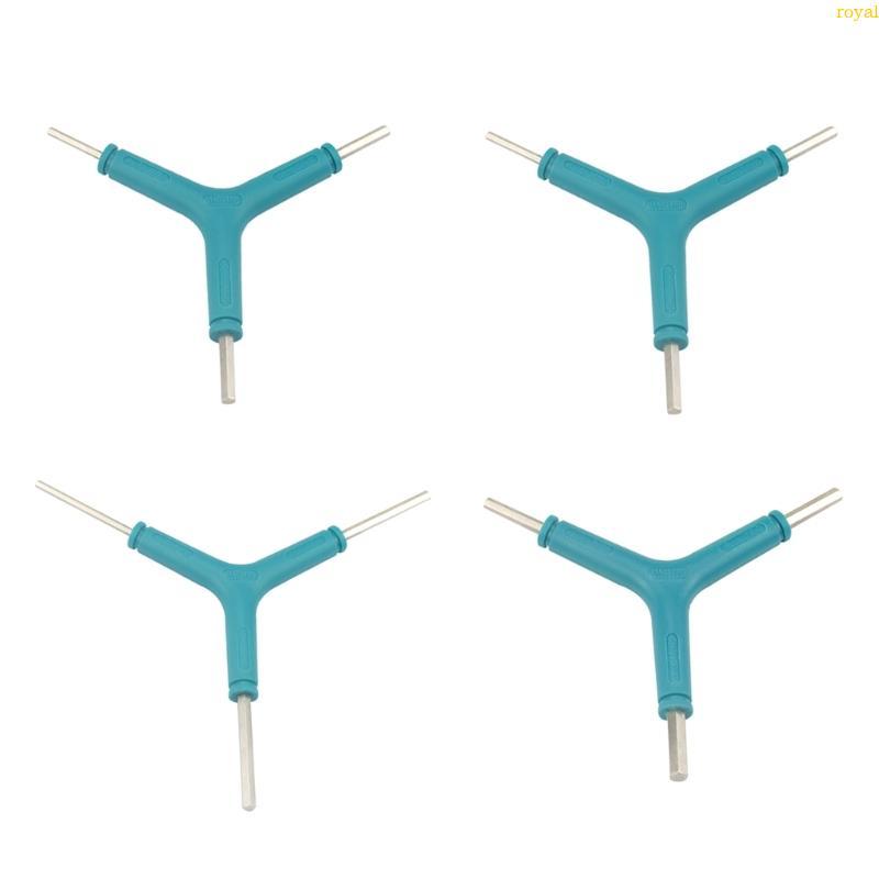 (ส่วนลดสูง)oyalking.th Y Shape Bike Hex ประแจขี่จักรยาน Torque-Spanner Metal 3 Way Allen-Wrench