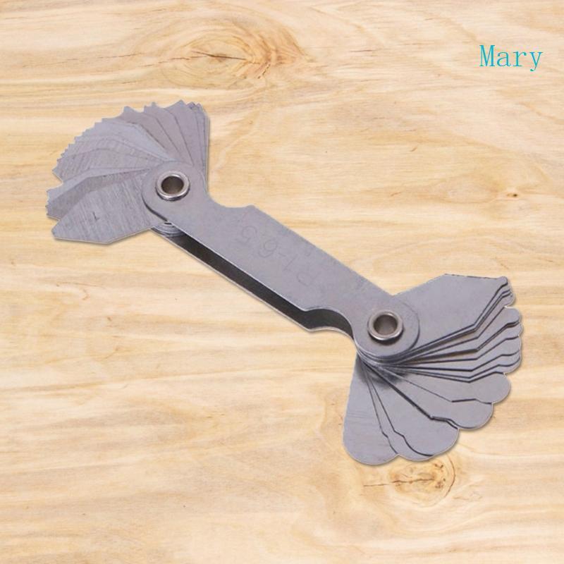 Mary แบบพกพา Screw Pitch Radius Gauge วัดสแตนเลส Radius Gauge Gauge สําหรับอุตสาหกรรมวัดเกินไป