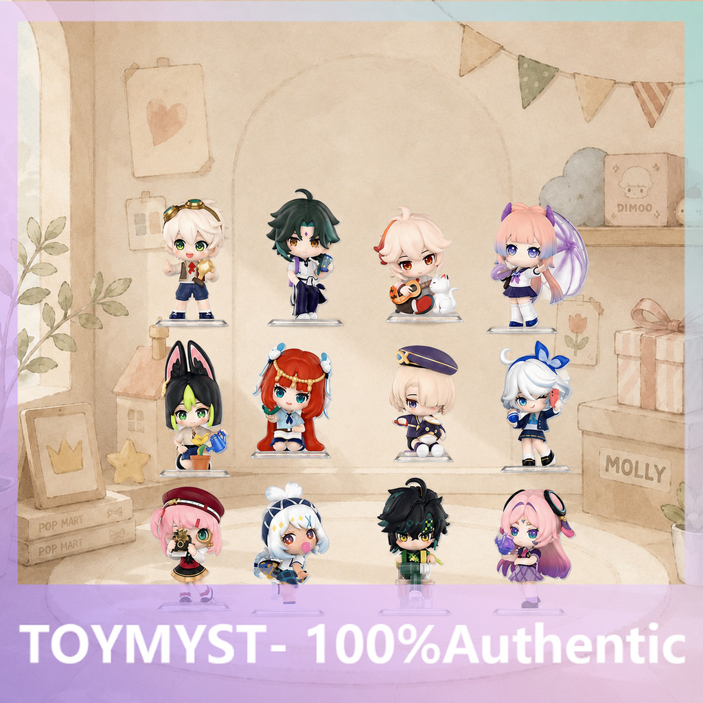 P POPMART POPMART Light Shadow Poem Q Version Series Figure-made Mystery Box ของแท้อินเทรนด์เล่น