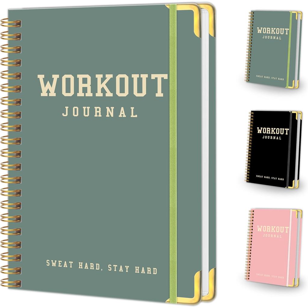 Kamoy Fitness Workout Planner สําหรับผู้หญิงและผู้ชาย, A5(5.7" x 8.2") Workout Log Planner สําหรับ T