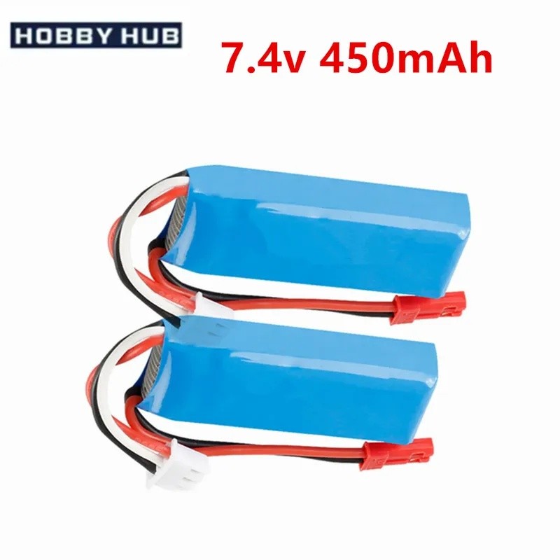 7.4V 450mAh 20C Lipo แบตเตอรี่สําหรับ WLtoys K969 K979 K989 K999 P929 P939 RC Off-road Racing รถยานพ