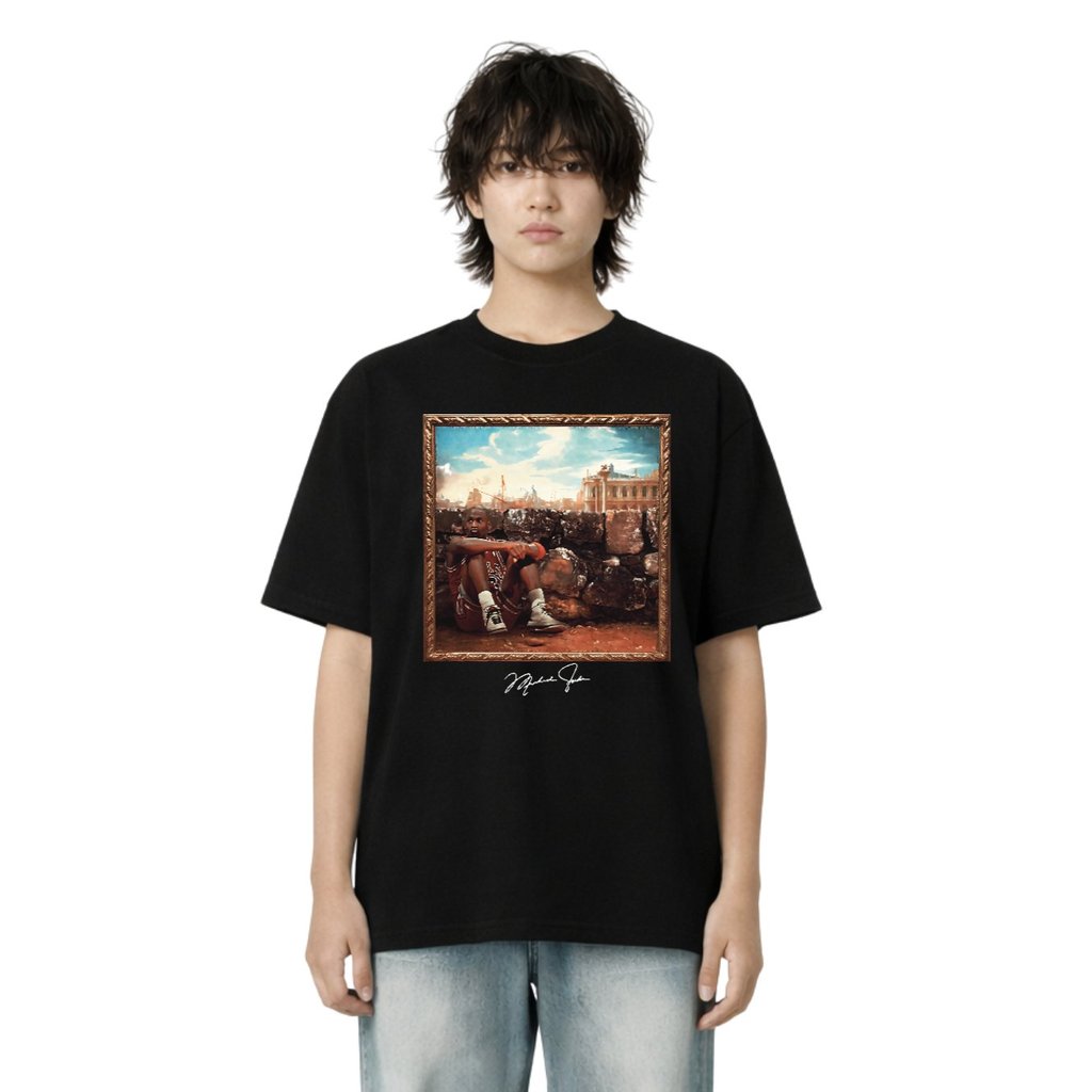 GROOVY X COPY&PASTE Frame Oversized T-Shirt/Black