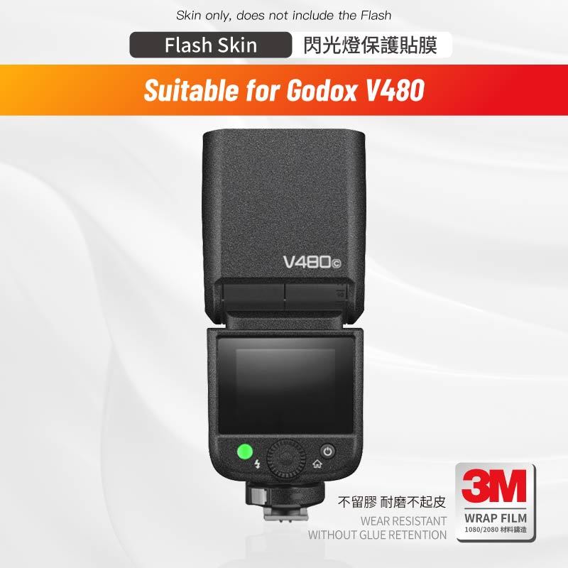 Suitable for Godox V480 body protection film flash skin สติกเกอร์ ไม่ทิ้งคราบกาว ติดง่าย แฟลช 3M Sti