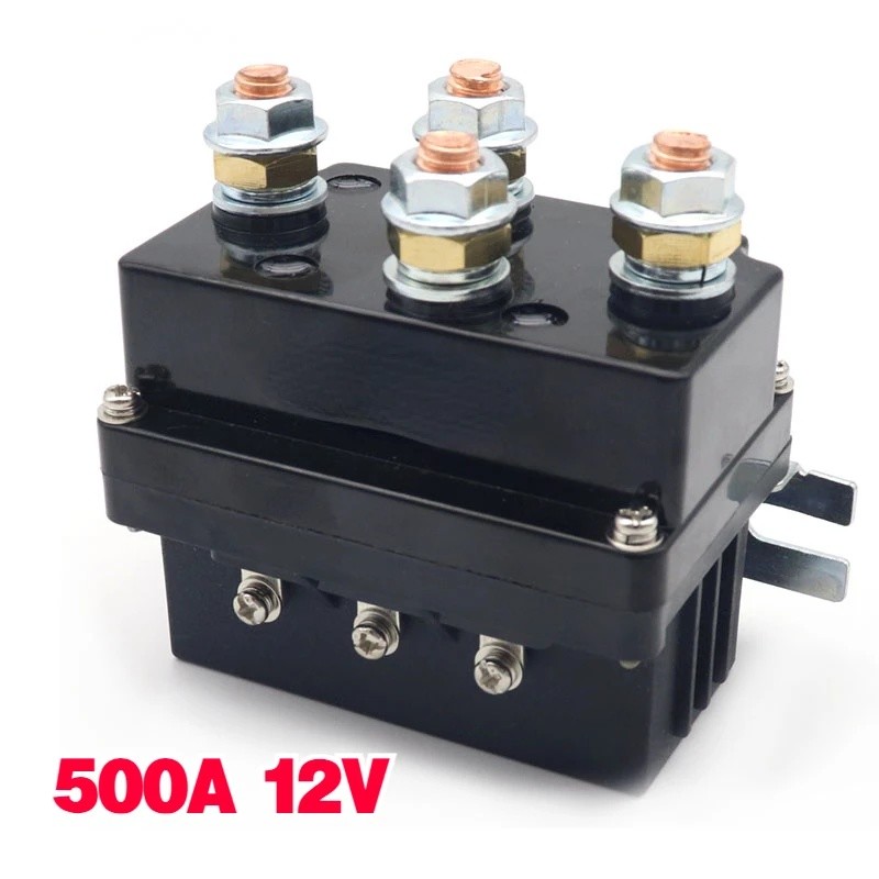 IKZ1 12V 500A Winch รีโมทคอนโทรล 12000 ปอนด์ Winch ควบคุม Solenoid รีเลย์ Twin ไร้สาย Remote Recover