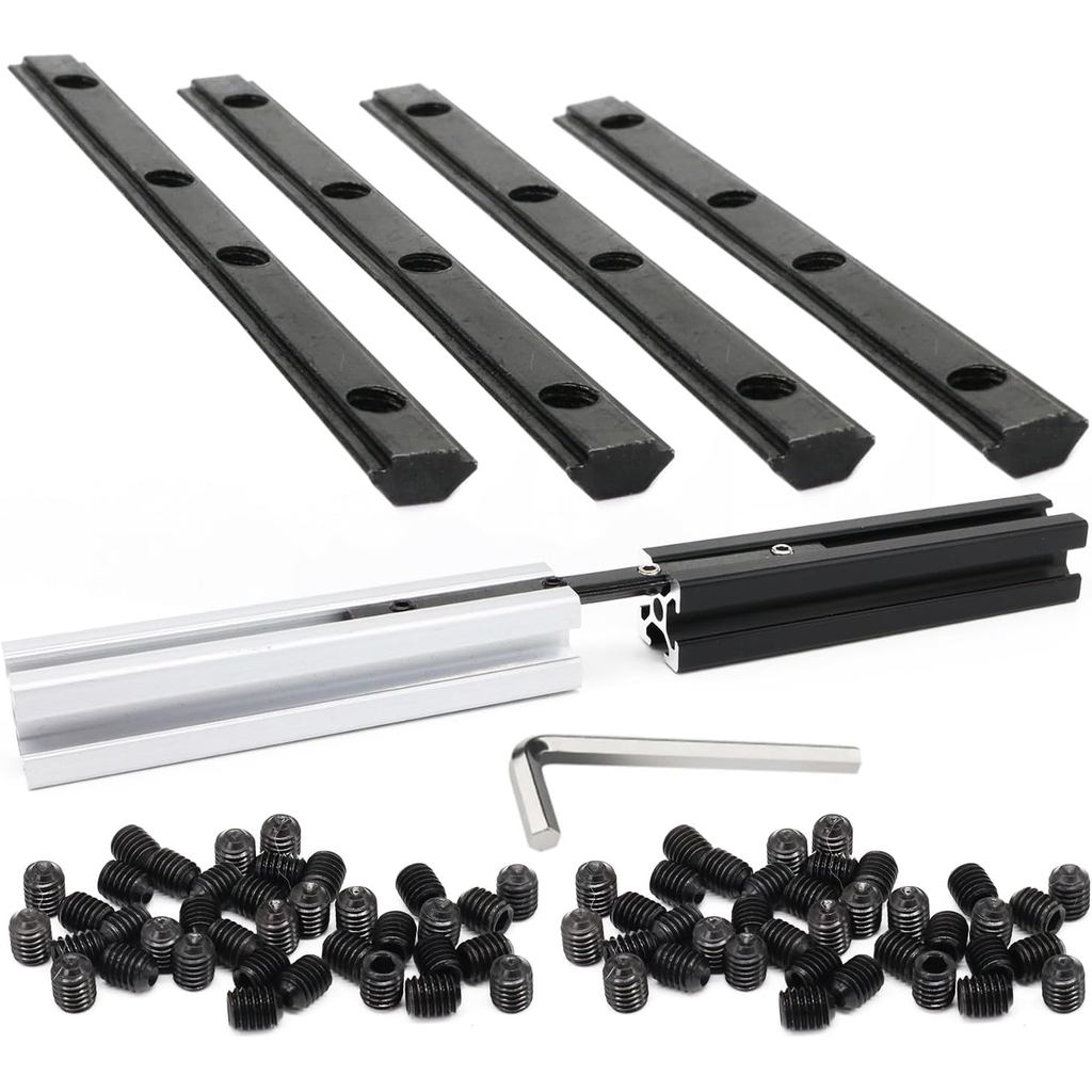 4 ชิ้น 2020 อลูมิเนียม Extrusion T Slot มุมวงเล็บ Extruderd ฮาร์ดแวร์ตรง Line Connector สกรูสําหรับ 