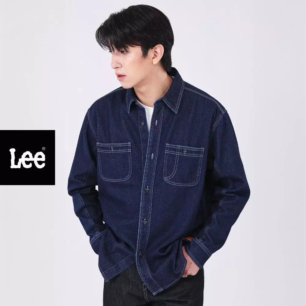 LEE เสื้อเชิ้ตยีนส์แขนยาวผู้ชาย Comfort รุ่น LE S326MSHLN03 สียีนส์เข้ม
