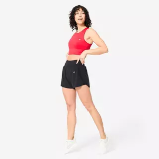Decathlon Cn 2In1 Short 500 กางเกงขาสั้นแบบ 2-In-1 รุ่น 500 - Black