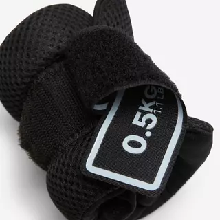 Decathlon 2 X 0.5 Kg Ankle & Wrist Fitness Weights สนับถ่วงข้อมือและข้อเท้า 2 X 0.5 กิโลกรัม - Black