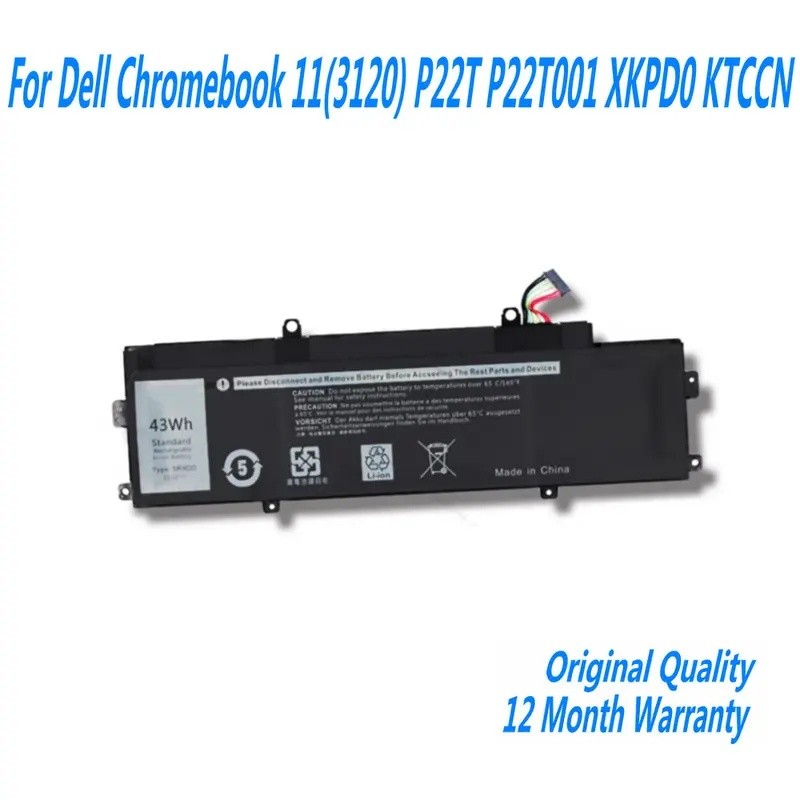 11.1V 43Wh 5R9DD แบตเตอรี่แล็ปท็อปสําหรับ Dell Chromebook 11(3120) P22T P22T001 XKPD0 KTCCN Series
