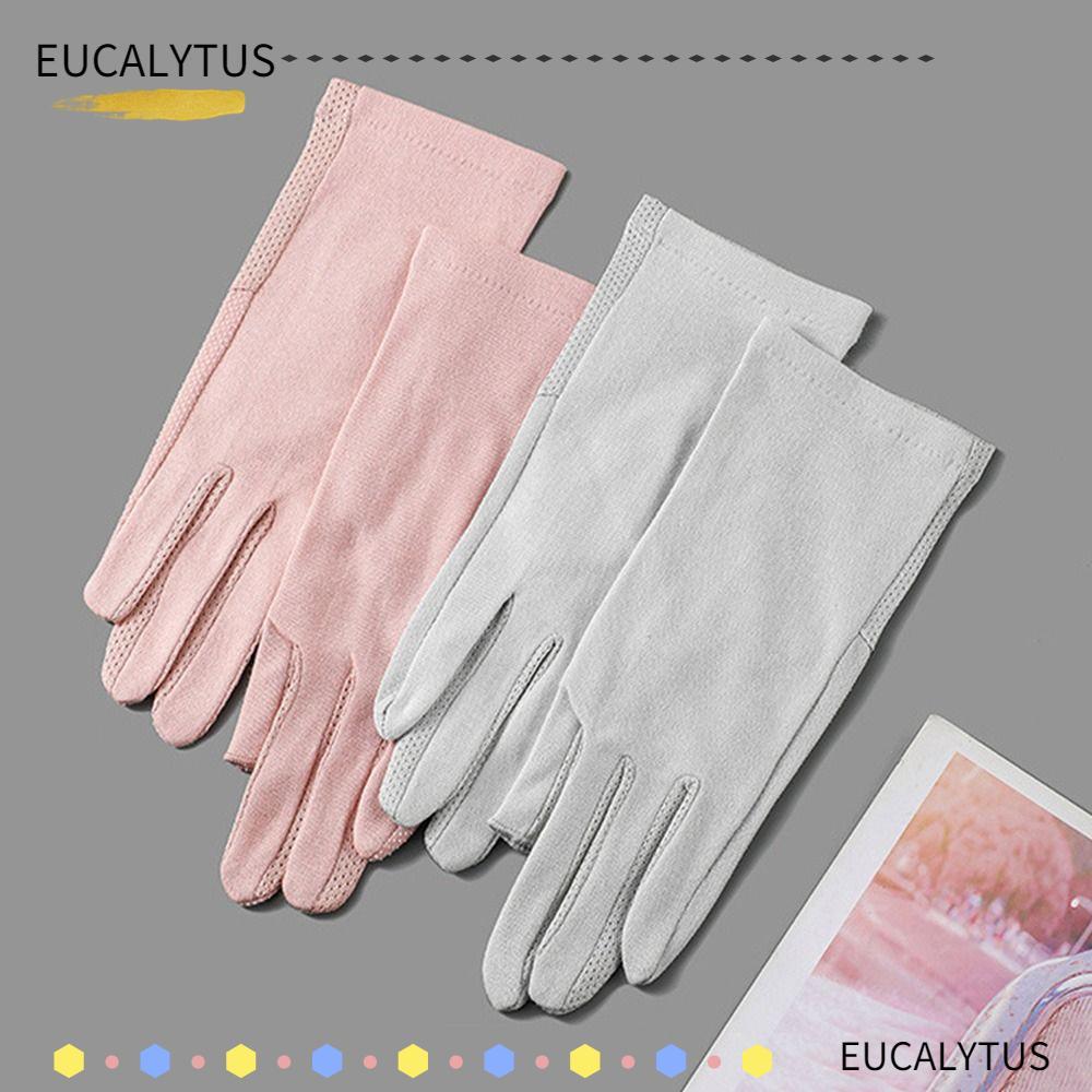 EUCALYTUSTH ถุงมือกันแดด, UV Protection Breathable ครีมกันแดดถุงมือ,แฟชั่นยืดหยุ่นบางฤดูร้อน Anti-UV