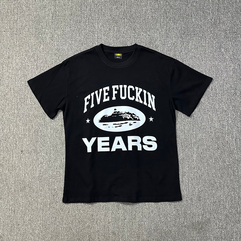 VLONE FOG VLONE FOG Corteiz เสื้อยืดแขนสั้นหลวมพิมพ์ฤดูร้อนแขนสั้นรอบคออินเทรนด์ Street Wear