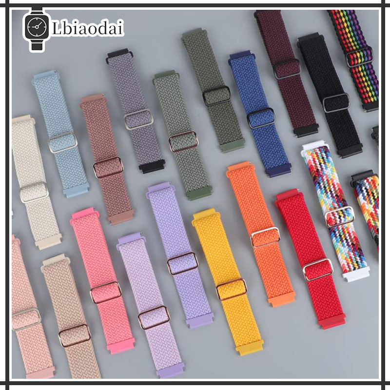 สายพานไนล่อนถัก 20 มม 22 มม for Garmin Watch/Forerunner 165 570 265/Samsung/Huawei/Amazfit Bip 6 5/Redmi Watch 5 Active