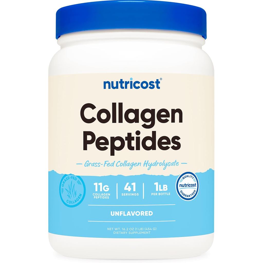 Nutricot Grass-Fed Collagen Powder 1LB (454 G) - Bovine Collagen Hydrolysate (รสจืด) - คอลลาเจนเปปไท