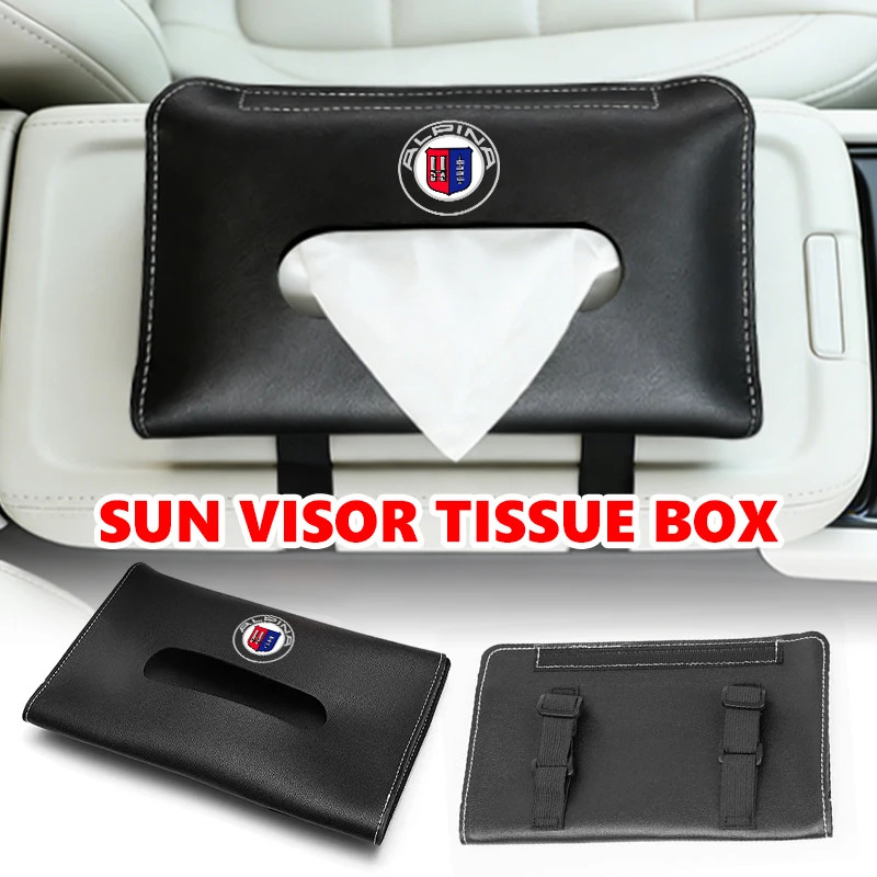 สําหรับ Alpina รถ Sun Visor กล่องกระดาษทิชชูกระดาษผ้าเช็ดปากกระเป๋าเก็บอุปกรณ์เสริม B3 B4 B5 D3 D4 D