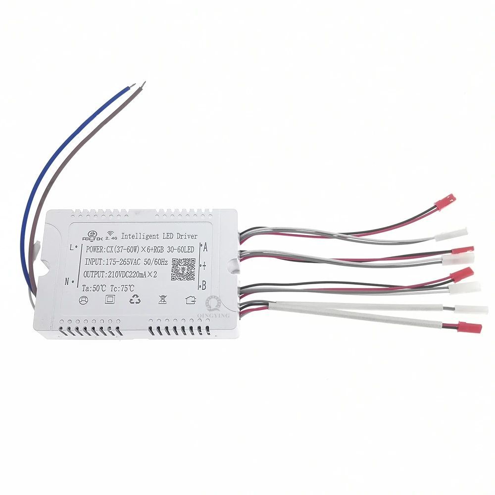 2.4G LED Driver 37-60Wx6 + RGB 30-60LED รีโมทคอนโทรล APP ควบคุมอัจฉริยะ Dimming และสีเปลี่ยนสําหรับซ