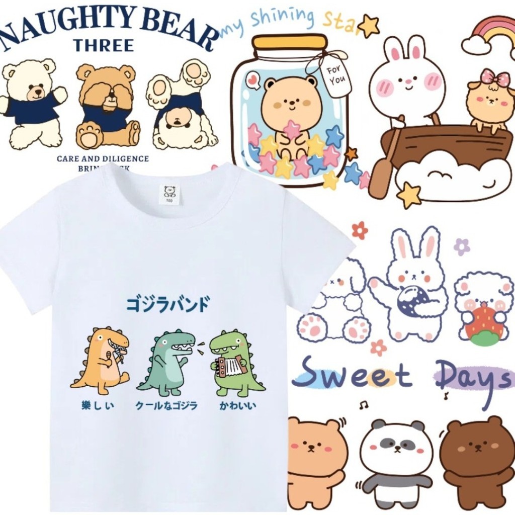 การ์ตูนสัตว์สนุกและแปลกประหลาด การปรับแต่งรูปแบบ ซักได้ การพิมพ์ถ่ายเทความร้อน ปั๊มร้อน แพทช์รู เหมาะสําหรับเสื้อนอก หมวก กระเป๋าเป้สะพายหลัง ผ้ายีนส์