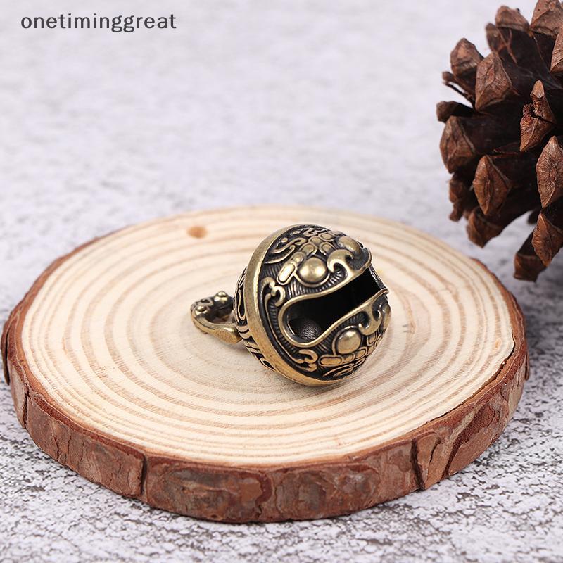 Onetiminggreat ทองเหลือง Drop Bell จีน Lu Tinkle Bell Charm สําหรับสร้อยข้อมือและกําไลข้อเท้า OTA