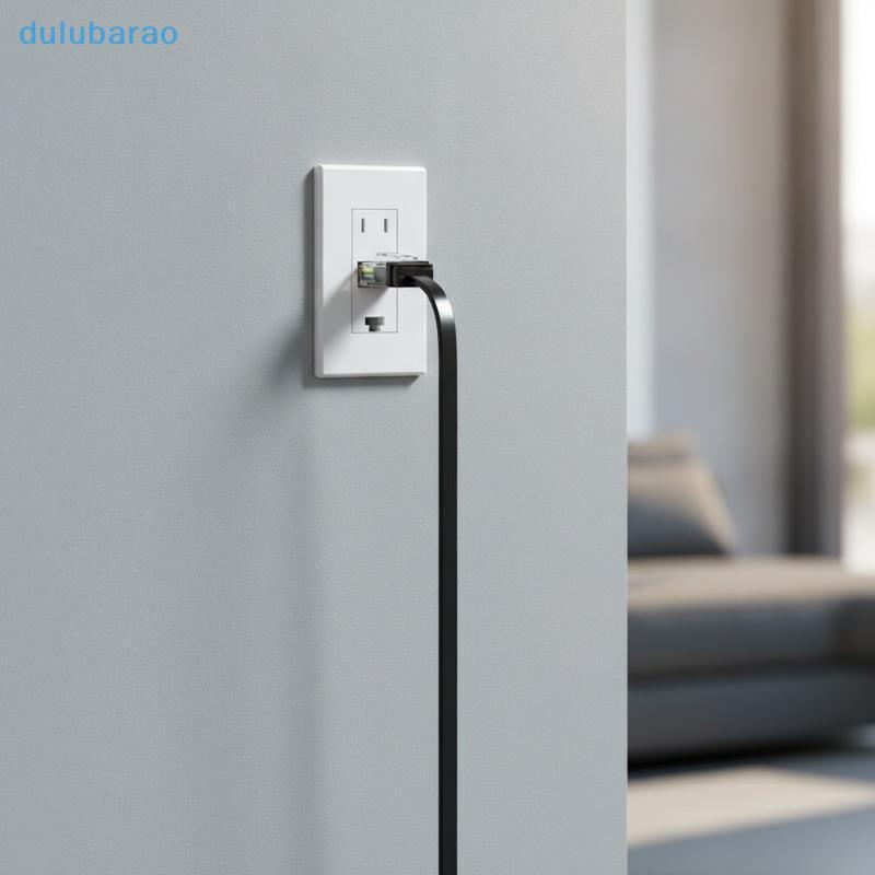 [DUL] Cat6 สายอีเธอร์เน็ตแบน 10Gbps UTP Network Cord 0.2-1M สําหรับเราเตอร์ PC AO