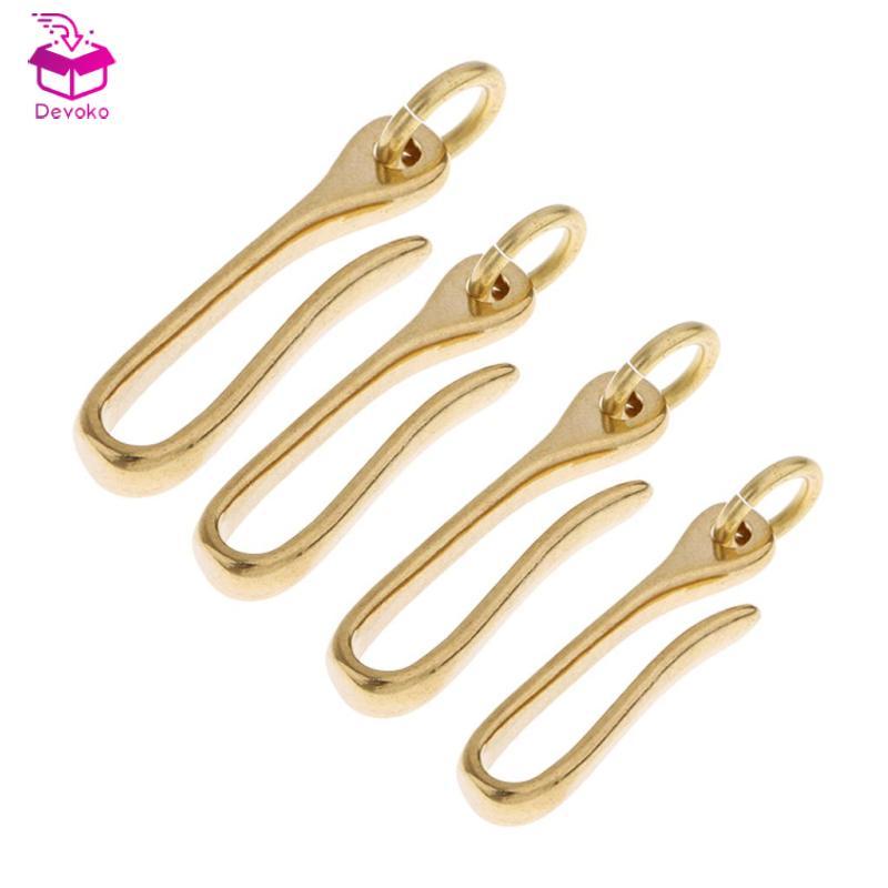 [chiwanji2mf] เข็มขัดทองเหลืองแข็ง U Hook พวงกุญแจสําหรับ Leathercraft Wallet Chain Accessories