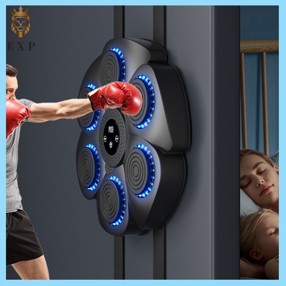 [explosion1.th] Music Boxing Machine Music Boxing Puncher Type C ชาร์จ RGB Light สําหรับ Home Gym