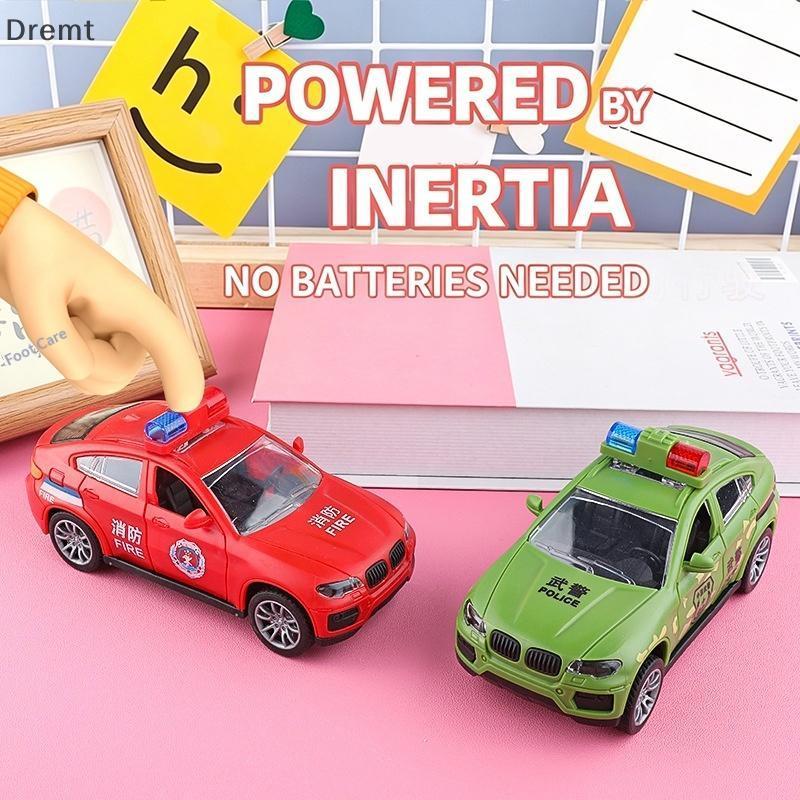 Dremt City Service Inertia รถตํารวจของเล่นเปิดประตูได้แรงเสียดทานขับเคลื่อนรถปลอดสารพิษสําหรับเด็กคร