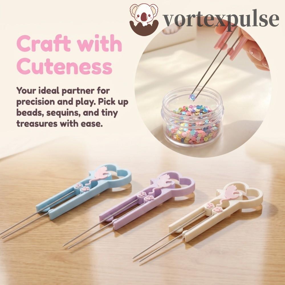 ตําแหน่งกระแสน้ําวนPullse Perler Bead Picker Pen, Long Cat Fuse Bead Double Needle Tool, DIY Handhel