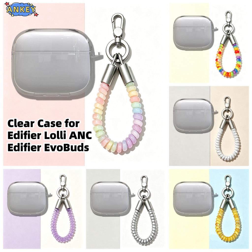 Compatible with Edifier EvoBuds Bluetooth Earphones Transparent TPU Protective Case Edifier Lolli AN