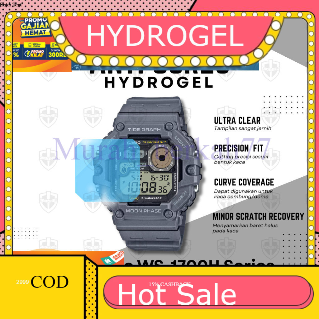 HYDROGEL ไฮโดรเจลป้องกันรอยขีดข่วน Casio WS1700 WS 1700 WS1700H