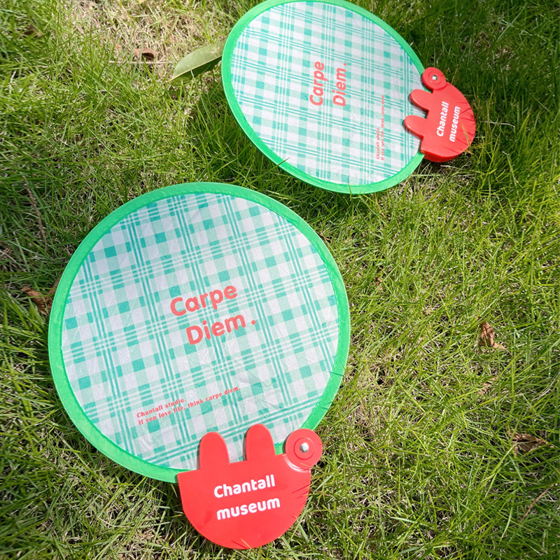 Green Peach Original Summer Super Practical Folding Fan Portable Mini Cool Cool Cooling Vacation Che
