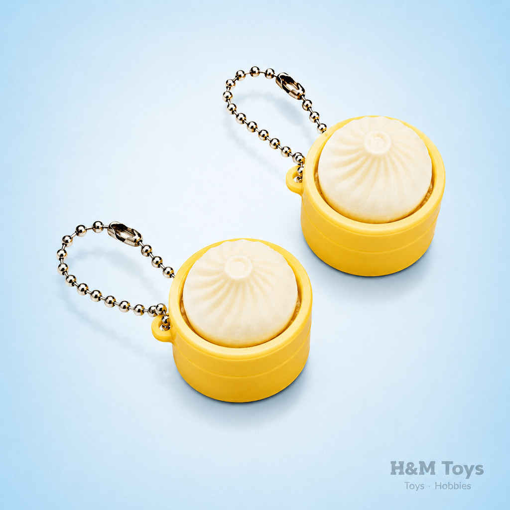 GANTUNGAN Clicker Keychain Dumpling Cute - Fidget Release Stress Toy Keychain - อุปกรณ์เสริมกระเป๋า