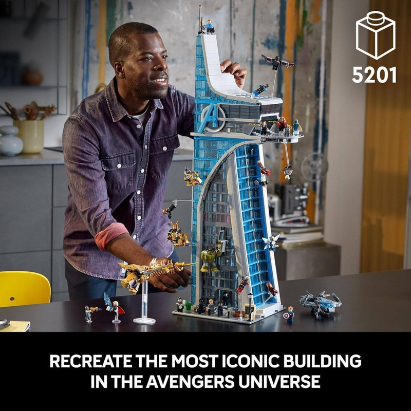 บล็อกตัวต่อที่เข้ากันได้ Superhero Minifigures Avengers Headquarters 76269 Boys ประกอบของเล่น