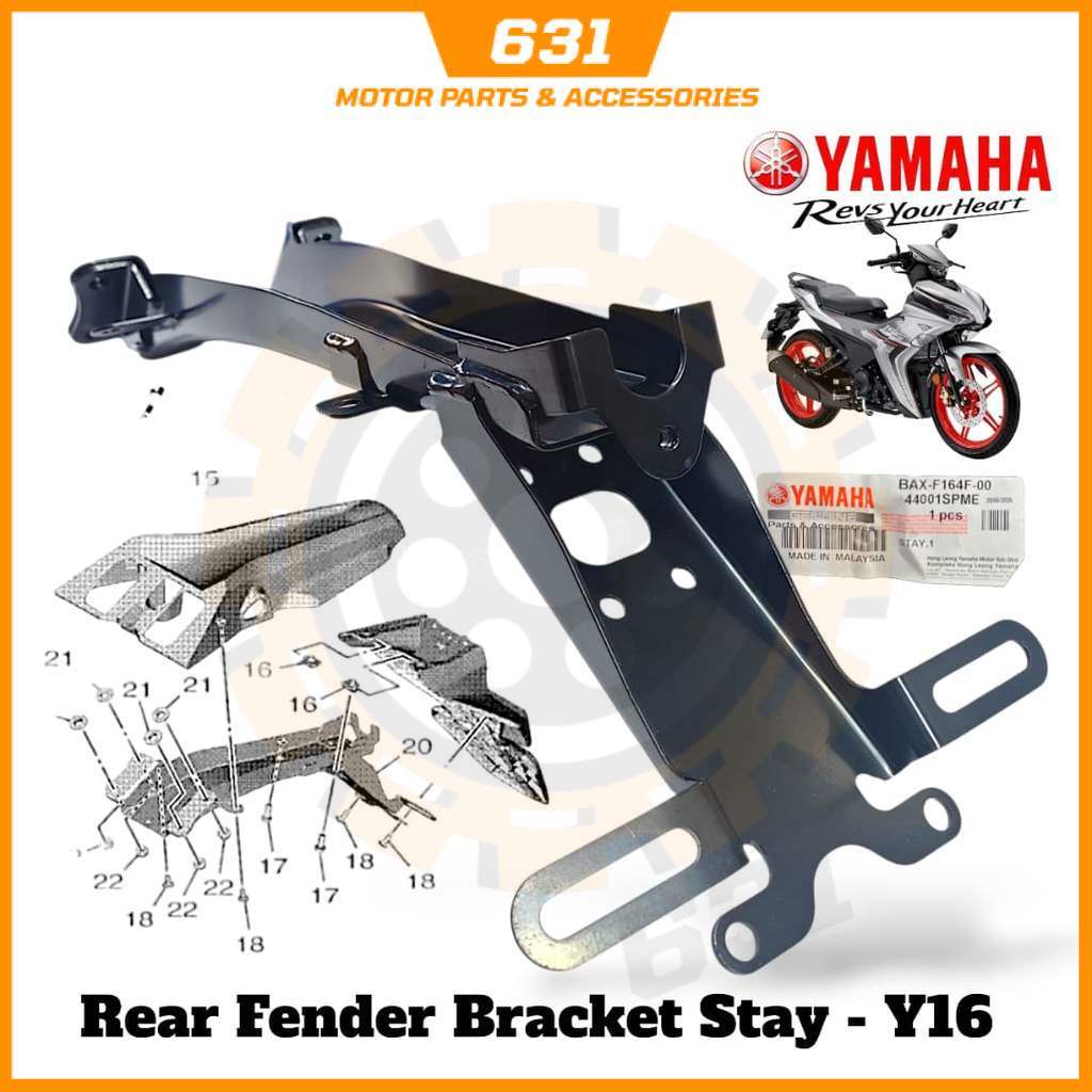 YAMAHA Y16 Y16ZR Y16Z ABS REAR FENDER BRACKET Y16ZR BAX-F164F-00