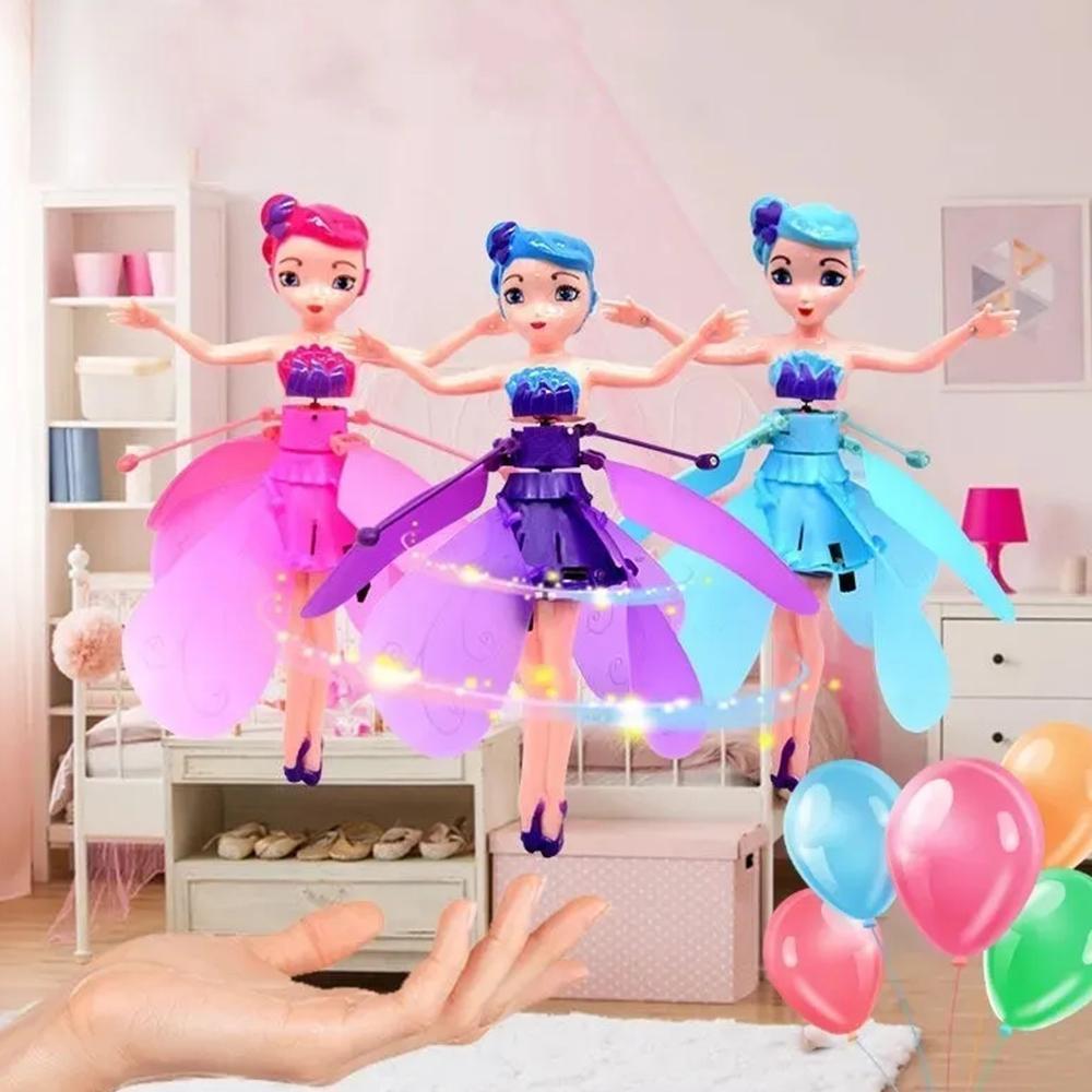 Flying Fairy Girls ของเล่น Flying Doll Princess Toy Magic Flying Gift ของเล่นเหนี่ยวนําสําหรับเด็ก