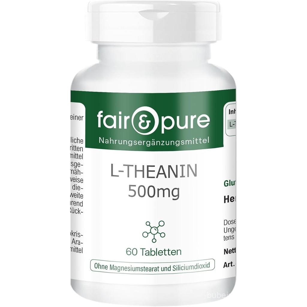 แฟร์และเพียว ®   L-Tea Amino Acid 500mg-Vegan-Green Tea Amino Acid-60 เม็ด