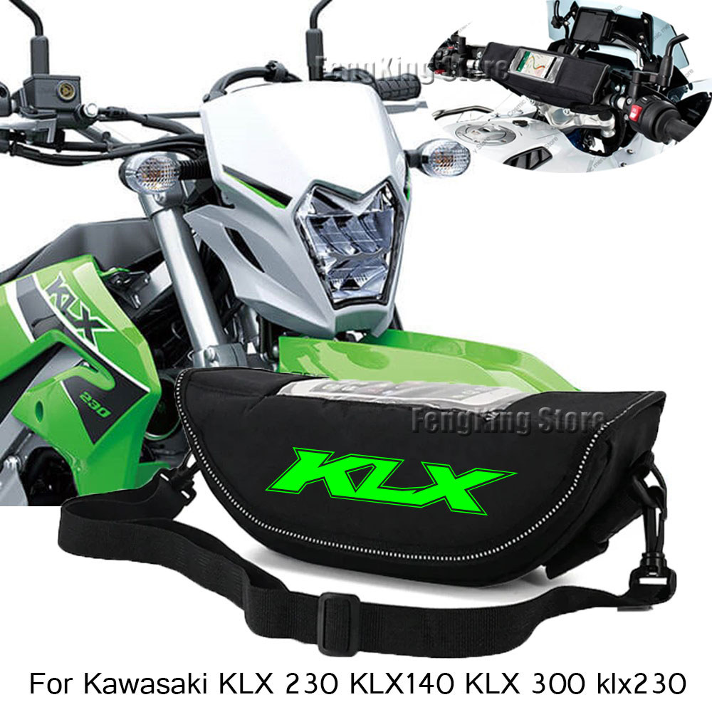 KAWASAKI รถจักรยานยนต์Handlebarกระเป๋ากระเป๋าเดินทางเครื่องมือกระเป๋ากันน้ําสําหรับKawasaki KLX 230 
