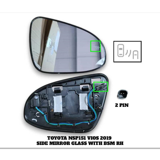 Toyota Vios NSP151 Camry ACV50 ACV51 กระจกกระจกมองข้างพร้อมเซ็นเซอร์ BSM