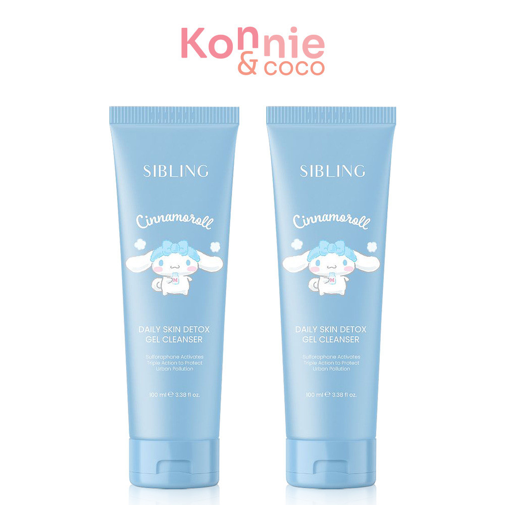 SIBLING Daily Skin Detox Gel Cleanser [100ml x 2pcs] เจลล้างหน้าซิบบลิ้ง แพ็กเกจ Cinnamoroll.