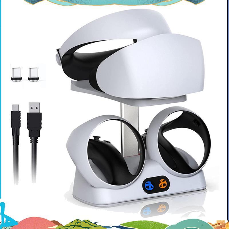 สถานีชาร์จสําหรับคอนโทรลเลอร์ PSVR2 พร้อมที่วางชุดหูฟัง, แท่นชาร์จสําหรับจอแสดงผลชุดหูฟัง PSVR2